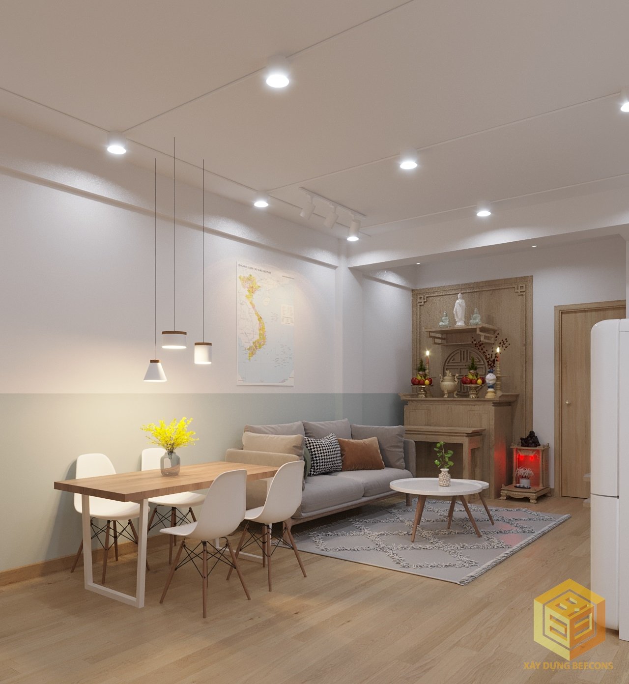 Dự án thi công nội thất nhà chung cư đẹp, ấn tượng nhất do Beecons thực hiện