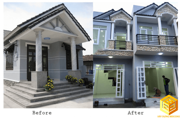 Phương án cải tạo nhà cũ 2 tầng