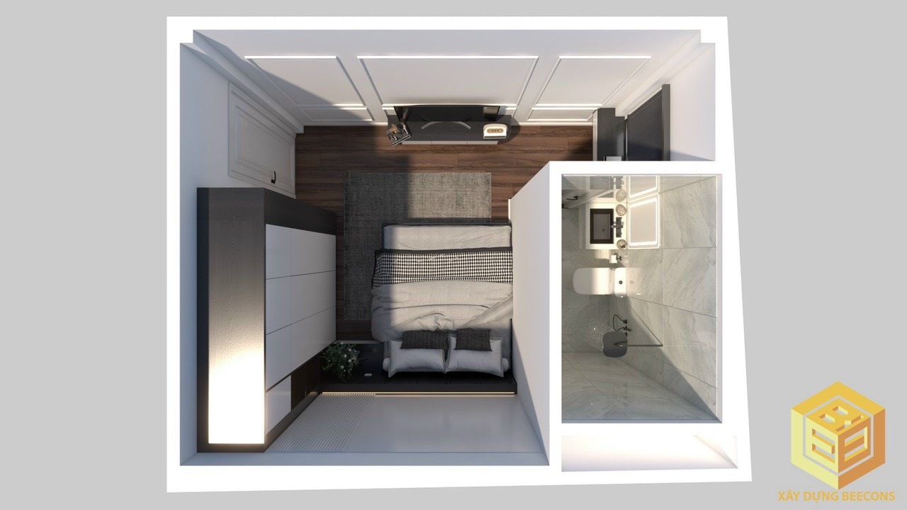 Mặt bằng phòng ngủ master